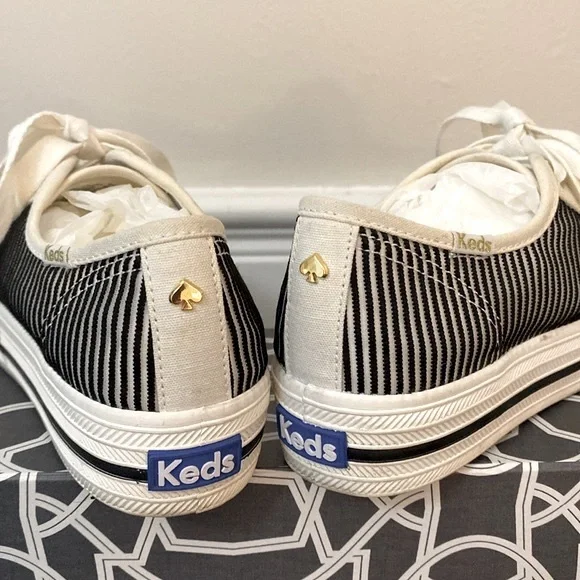 Keds X Kate Spade New York Triple Kick Striped Mesh Sneakers. Size 6.5 - Picture 5 of 9